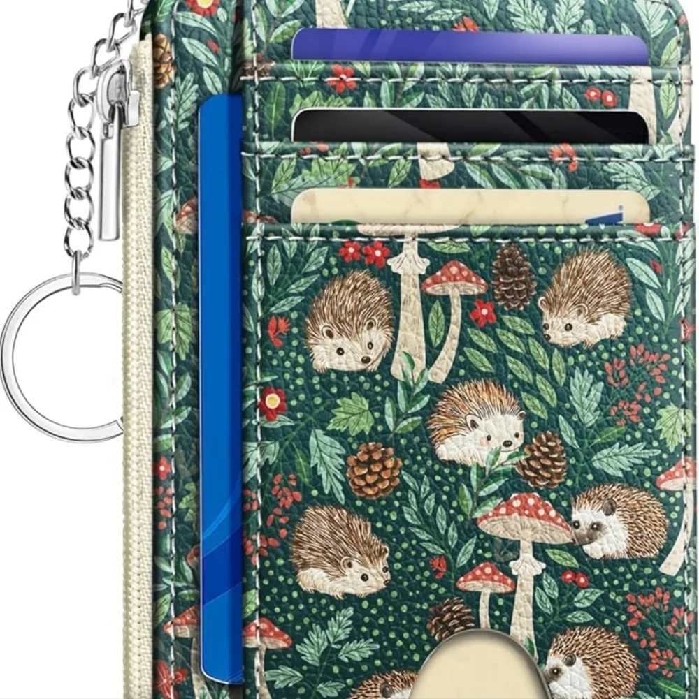 Floral Card Organizer with ID Window